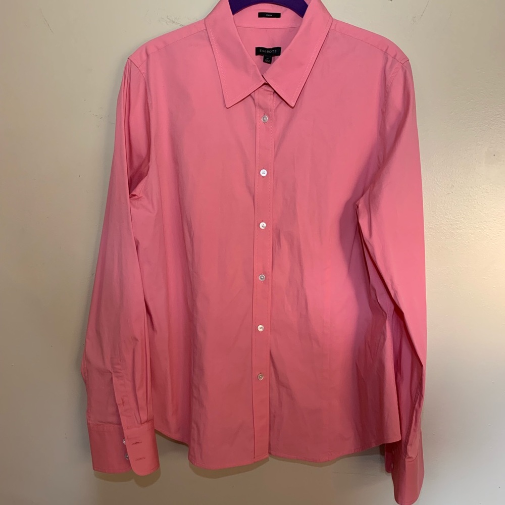 Living Coral Talbots Button Down size 16